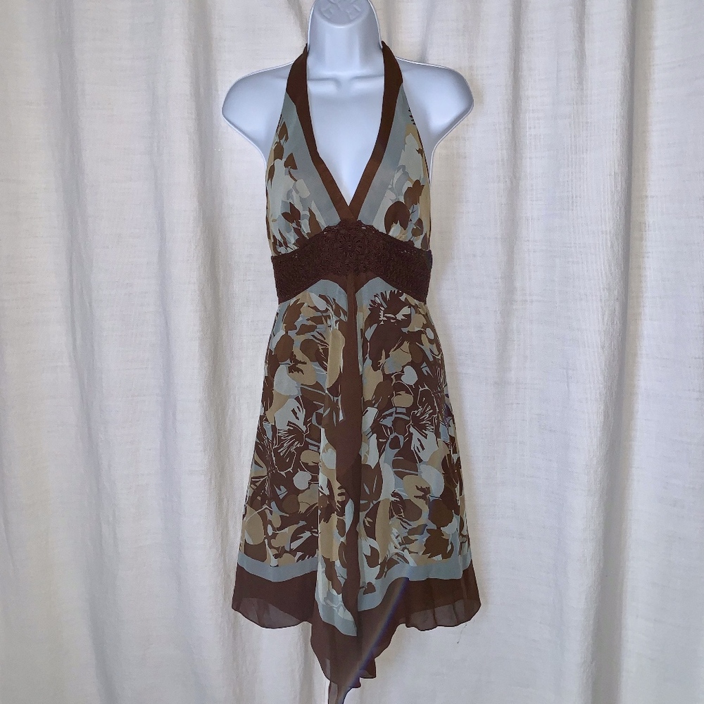 EUC- BCBGMaxazria Silk Handkerchief Hem Dress!!
